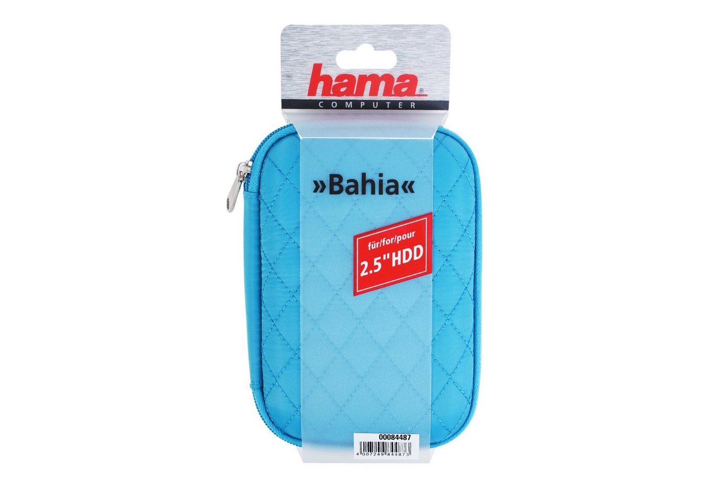 Hama Festplattentasche Bahia Tasche Hard-Case 2,5" HDD Blau, Zubehör-Fach, Festplatten-Tasche für 2,5" Zoll externe HDD Festplatte von Hama