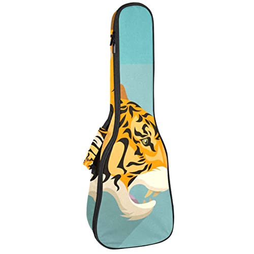 Ukulele Koffer Cartoon-Tiger Ukulele Tasche 23 Zoll 10Mm Gepolsterte Gig Bag Mit Tasche Für Kinder Jungen Mädchen von Haminaya