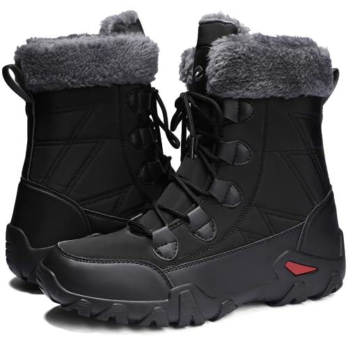 Herren Winterstiefel Schneestiefel Warme Gefüttert Anti-Rutsch Trekking Wanderschuhe Winterschuhe Outdoor Boots Stiefeletten von Hanani