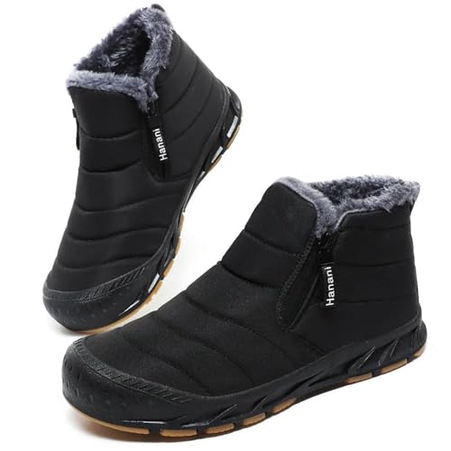 Winterschuhe Herren Warm Gefüttert Schneestiefel Reißverschluss Kurzschaft Stiefel Flach Winter Outdoor Boots Bequem Rutschfeste Wanderstiefel Winterstiefel Winterschuhe Herren Warm Gefüttert Schneestiefel Reißverschluss Kurzschaft Stiefel Flach Winter Outdoor Boots Bequem Rutschfeste Wanderstiefel Winterstiefel von Hanani