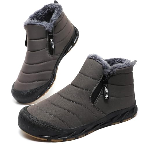 Winterschuhe Herren Warm Gefüttert Schneestiefel Reißverschluss Kurzschaft Stiefel Flach Winter Outdoor Boots Bequem Rutschfeste Wanderstiefel Winterstiefel Winterschuhe Herren Warm Gefüttert Schneestiefel Reißverschluss Kurzschaft Stiefel Flach Winter Outdoor Boots Bequem Rutschfeste Wanderstiefel Winterstiefel von Hanani