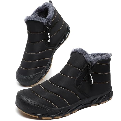 Winterschuhe Herren Warm Gefüttert Schneestiefel Reißverschluss Kurzschaft Stiefel Flach Winter Outdoor Boots Bequem Rutschfeste Wanderstiefel Winterstiefel Winterschuhe Herren Warm Gefüttert Schneestiefel Reißverschluss Kurzschaft Stiefel Flach Winter Outdoor Boots Bequem Rutschfeste Wanderstiefel Winterstiefel von Hanani