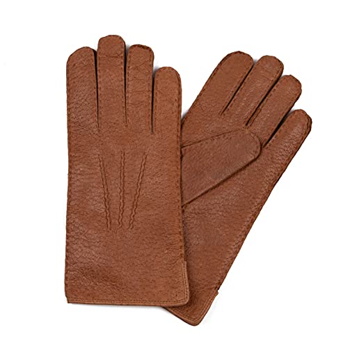 Hand Gewand by Weikert Lederhandschuhe aus Peccary Leder mit sehr weichem Alpaccafutter, Pekari, Winterhandschuhe für Damen & Herren, Cork 7,5 von Hand Gewand by Weikert