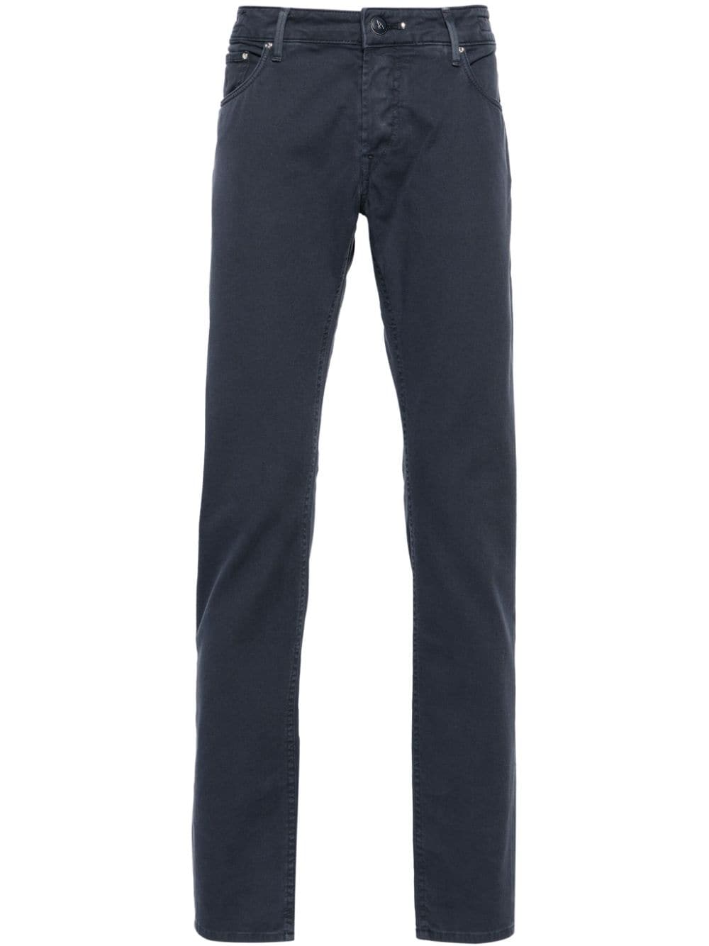 Hand Picked Halbhohe Orvieto Slim-Fit-Jeans - Blau von Hand Picked