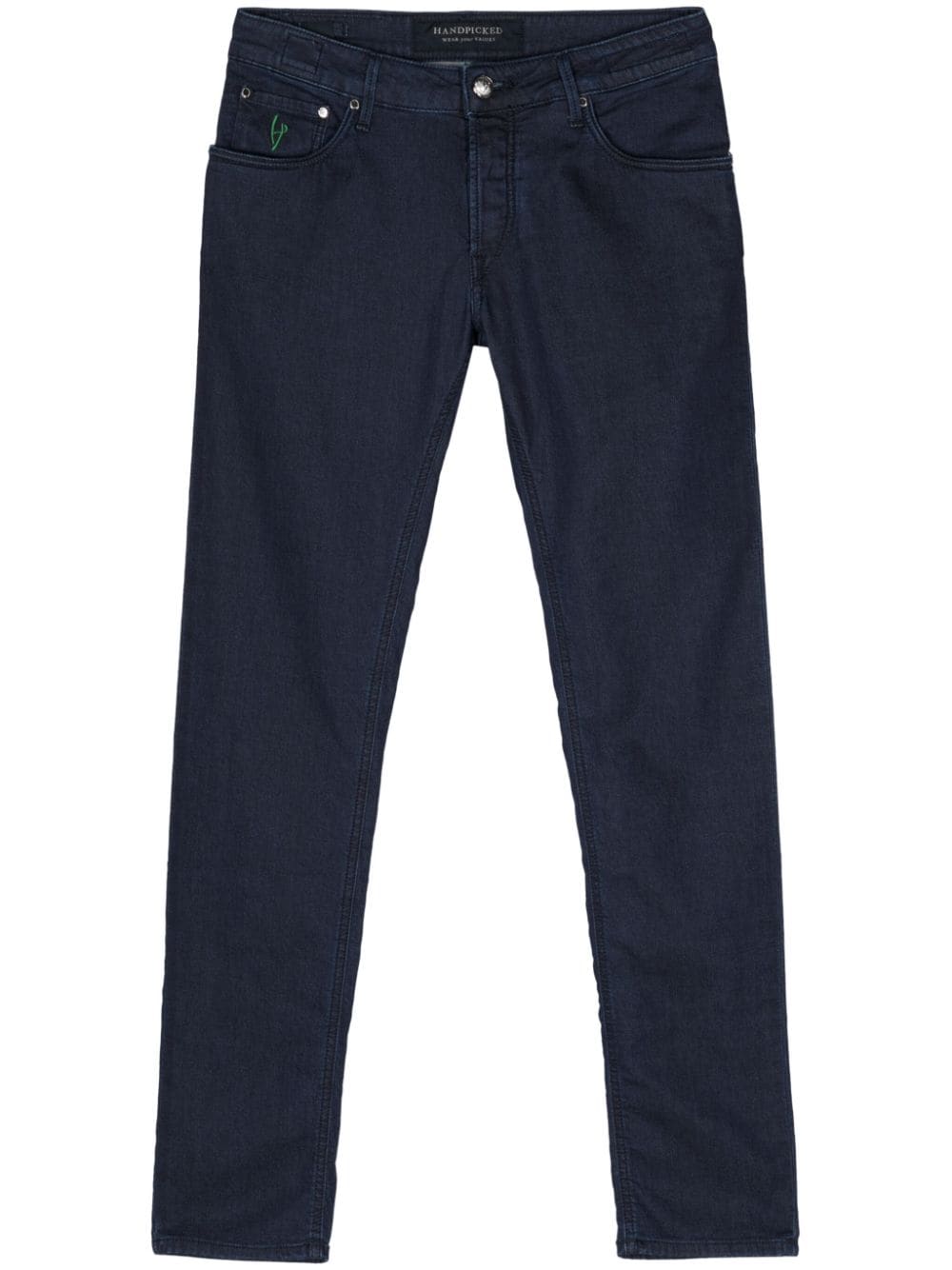 Hand Picked Halbhohe Orvieto Slim-Fit-Jeans - Blau von Hand Picked