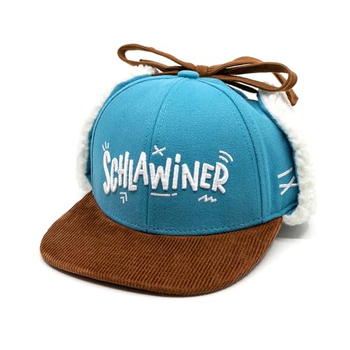 Hand und Feuer Winter Cap Kinder Schlawiner Hellblau Canvas 1-3 Jahre von Hand und Feuer