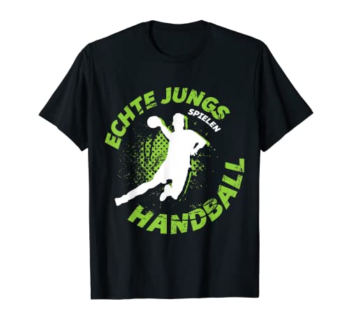 Echte Jungs Spielen Handball Handballer Handballspieler T-Shirt von Handball Coole Geschenkidee Handballer Outfit Shop