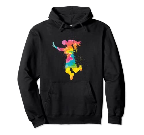 Handball Retro Handballerin für Handballspielerin Mädchen Pullover Hoodie von Handball Coole Geschenkidee Handballer Outfit Shop