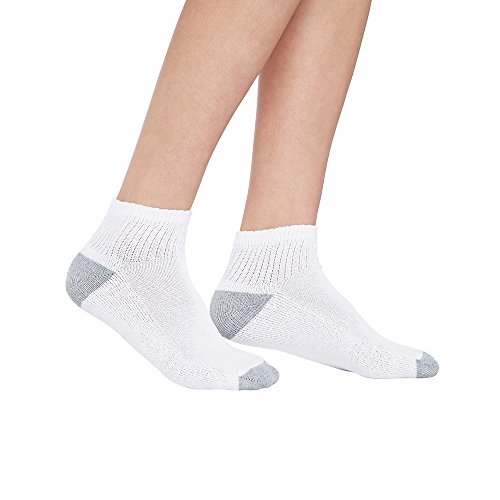 Hanes Damen Gepolsterte Sportsocken - Weiß - von Hanes