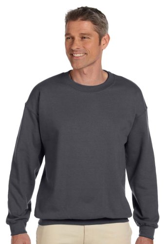 Hanes Herren Ultimate Cotton Heavyweight Crewneck Sweatshirt, Dunkelgrau meliert, Large von Hanes