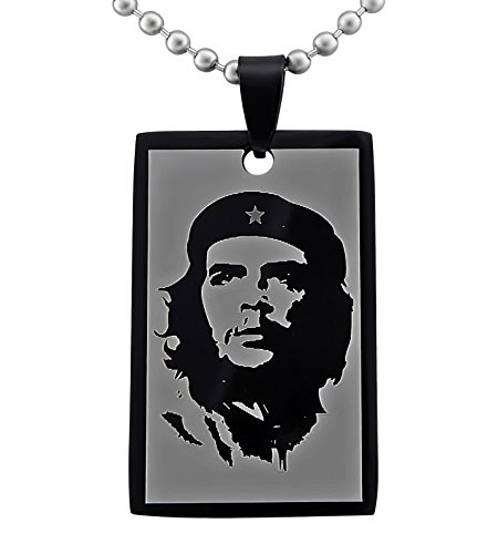 Hanessa Schmuck Herren- / Damen Halskette Che Guevara Freiheit Edelstahl Statement Unisex Geschenk zu Weihnachten für Mann oder Frau/Freund oder Freundin von Hanessa