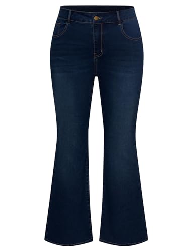 Hanna Nikole Damen Große Größe Schlaghose Jeans Damen Hoher Taille Bodycon Bootcut Elegant Bell Bottom Black 48 Hanna Nikole Damen Große Größe Schlaghose Jeans Damen Hoher Taille Bodycon Bootcut Elegant Bell Bottom Black 48 von Hanna Nikole