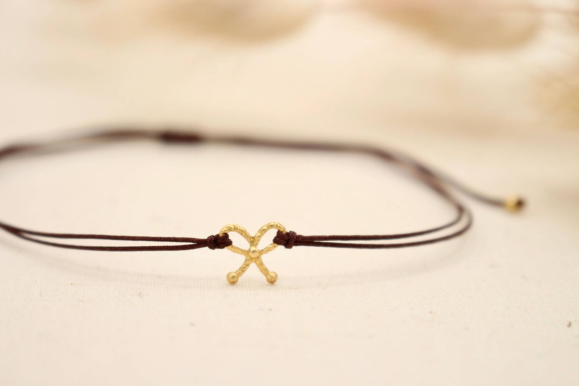 Schleife Gold Armband/Fußkette - Tinylittlepiecesshop von HannischJewelry