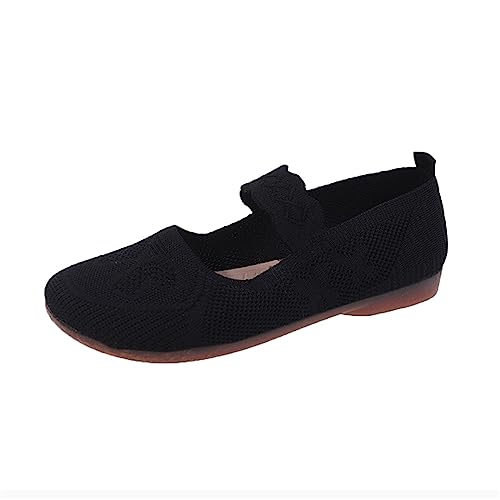 Hanraz Ballerinas Slipper Damen: Stricken Sommerschuhe rutschfest Strick Ballerinas Damen Spitze Balerinaschuhe Damen Sommer Spitze Elegant Damenschuhe Sportschuhe von Hanraz