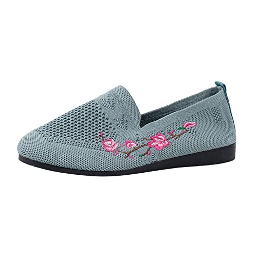 Hanraz Damen Ballerinas Slip on Knit, Stricken Freizeitschuhe Knit Schuhe Damen Damen Schuhe Ballerinas Elegant Flat Sneaker Stoffballerinas von Hanraz