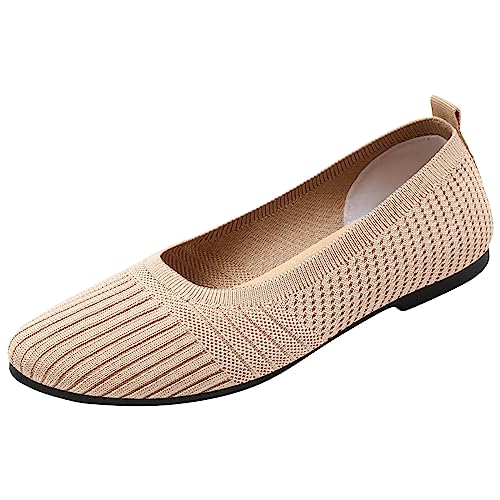 Hanraz Strick Ballerinas Damen Weit Eleganter Balerinaschuhe Flat Ballerinas Schuhe Mädchen Ballerinas Schuhe Damen Schwarz Komfortable Flache Schuhe Schuhe von Hanraz