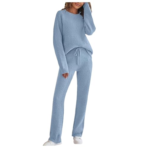 Zweiteiler Damen, Hausanzug Damen Große Größen Loungewear 2 Teiler Warm Freizeit Und Sport Jogginganzug Freizeitanzug Einfarbig Bequem Set Rundhals Top + Lange Hose Zweiteiler Damen, Hausanzug Damen Große Größen Loungewear 2 Teiler Warm Freizeit Und Sport Jogginganzug Freizeitanzug Einfarbig Bequem Set Rundhals Top + Lange Hose von Hanraz