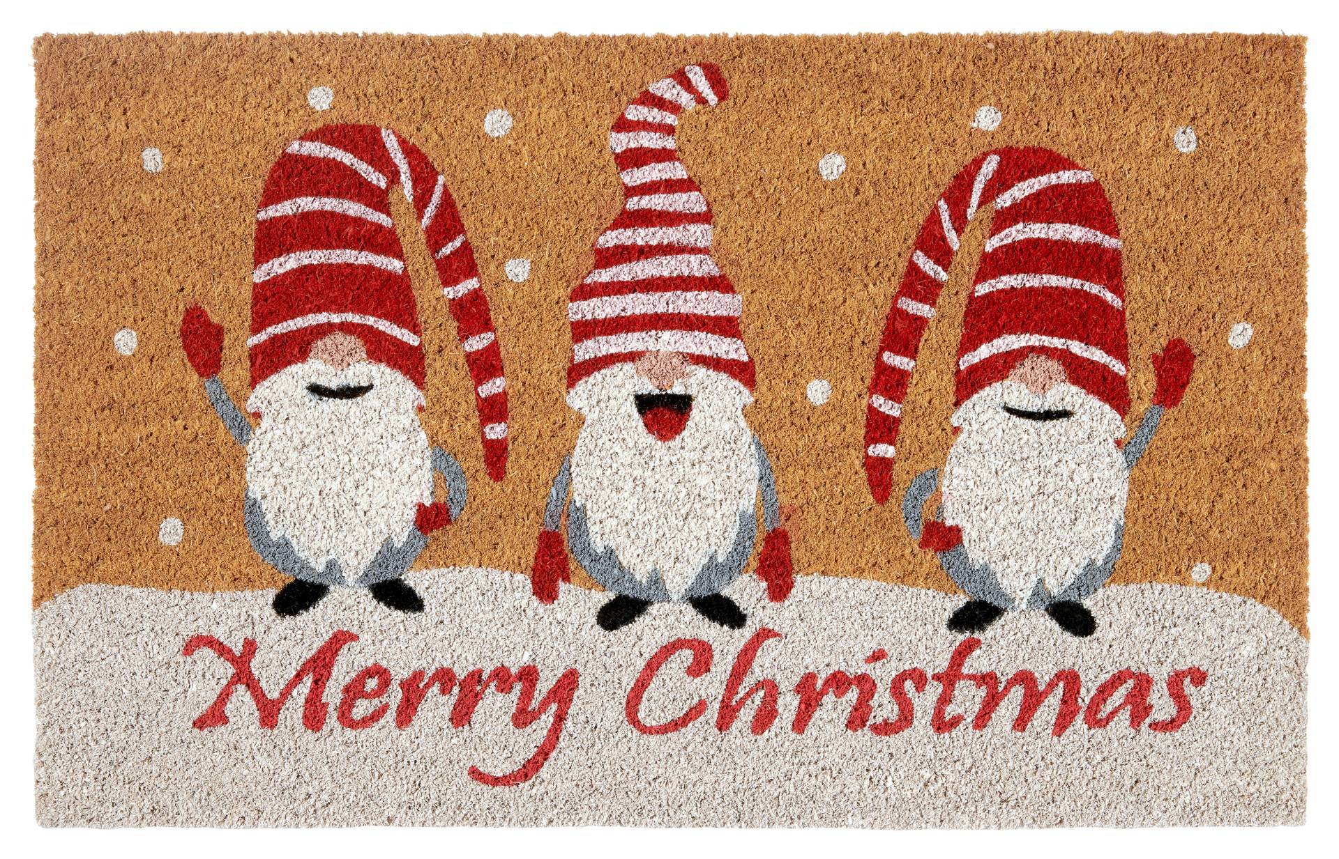 HANSE Home Fußmatte "Kokos Gnomes Merry Christmas, Türmatte", rechteckig, 15 mm Höhe, Schmutzfangmatte, Rutschfest, Outdoor, Weihnachten, Kokosmatte, Zwerg HANSE Home Fußmatte "Kokos Gnomes Merry Christmas, Türmatte", rechteckig, 15 mm Höhe, Schmutzfangmatte, Rutschfest, Outdoor, Weihnachten, Kokosmatte, Zwerg von Hanse Home