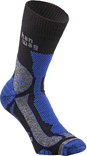 Hanwag Trek Merino Socken schwarz/blau von Hanwag