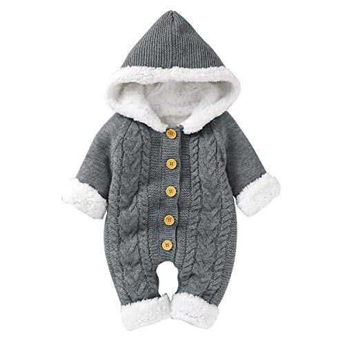 Haokaini Neugeborene Baby Kapuze Strick Strampler Fleece Pullover Wärmer Schneeanzug Overall Overalls Strampler Baby Winter Oberbekleidung für Jungen Mädchen Haokaini Neugeborene Baby Kapuze Strick Strampler Fleece Pullover Wärmer Schneeanzug Overall Overalls Strampler Baby Winter Oberbekleidung für Jungen Mädchen von Haokaini