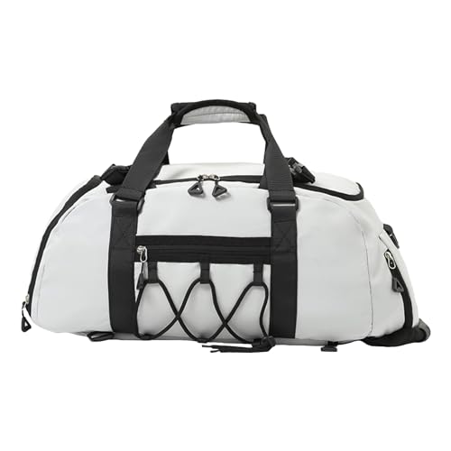 Hapihom Sporttasche für Herren, Sporttasche mit Schuhfach und Wasserdichter Tasche, Tragetasche für Reisen, Gym Sport Tasche, Wasserdicht Trainingstasche, Herren Fitnesstasche Hellgrau von Hapihom