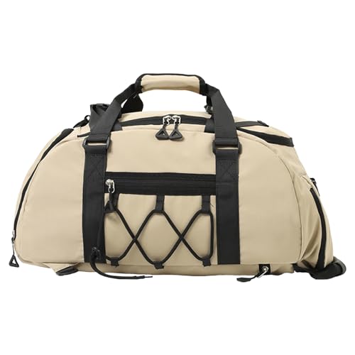 Hapihom Sporttasche für Herren, Sporttasche mit Schuhfach und Wasserdichter Tasche, Tragetasche für Reisen, Gym Sport Tasche, Wasserdicht Trainingstasche, Herren Fitnesstasche Khaki von Hapihom