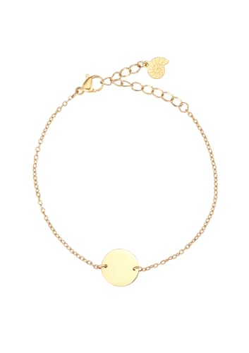 Happiness Boutique Damen Kreis Armband in Goldfarbe | Armband mit Plättchen Rund Disk Geometrischer Schmuck von Happiness Boutique