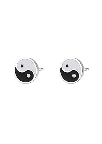 Happiness Boutique Damen Yin Yang Ohrstecker aus Edelstahl | Kleine Yin und Yang Ohrringe in Gold - Rosegold, Silber | Glücksbringer Talisman Schmuck von Happiness Boutique