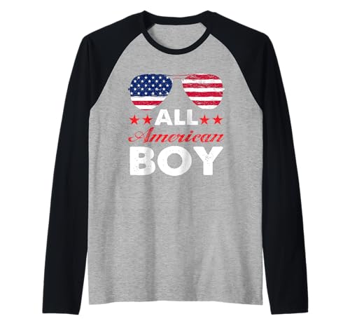 Family Matching 4th Of Juuly All American Boy Sunglasses Raglan Family Matching 4th Of Juuly All American Boy Sunglasses Raglan von Happy 4th Of July Independence Day Gifts