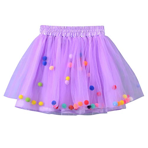 Happy Cherry Baby Mädcehn Tüllrock Mit Süß kleinball Ball Tanzkleid Ballett Rock Tütü Tanz Tutu Petticoat Clubwear Ruffle Unterrock Kostüm Tüllrock in Lila Größe S von Happy Cherry