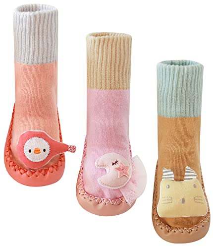 Happy Cherry Baby Warme Wintersocken Baby Jungen Anti-Rutsch Socken Baby Mädchen Dicke Baumwollsocken 3pcs 13cm von Happy Cherry