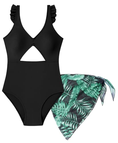 Happy Cherry Badeanzug Mädchen 15-16 Jahre Schwarz Rüschen Einteiler mit Ausschnitten Swimwear Swimsuit Girls Happy Cherry Badeanzug Mädchen 15-16 Jahre Schwarz Rüschen Einteiler mit Ausschnitten Swimwear Swimsuit Girls von Happy Cherry