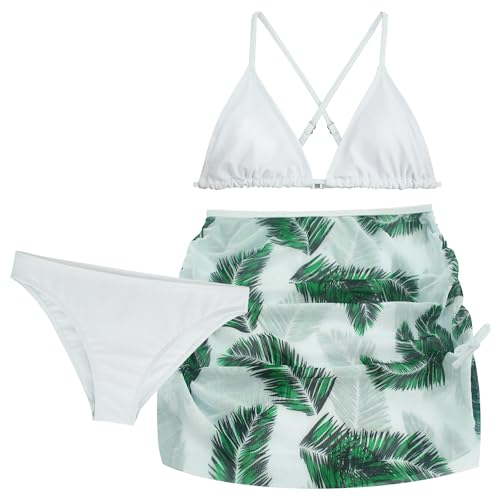 Happy Cherry - Bikini Sets Mädchen Teenager Tankini Badeanzug Schwimmen Sommer Bademode 3-teiliges Schwimmanzug-Set Badebekleidungsset UV-Schutz Bikini-Oberteil Slip Rock - 8-9 Jahre - Weiß Happy Cherry - Bikini Sets Mädchen Teenager Tankini Badeanzug Schwimmen Sommer Bademode 3-teiliges Schwimmanzug-Set Badebekleidungsset UV-Schutz Bikini-Oberteil Slip Rock - 8-9 Jahre - Weiß von Happy Cherry