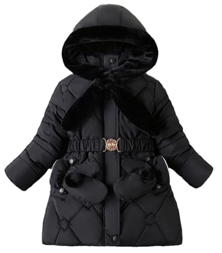 Happy Cherry Kinder Winterjacke mit Kapuze Mädchen Wintermantel Verdickte Daunenjacke Medium Lange Warme Parka Outdoor Wintermäntel mit Handschuhe Schwarz 120 Happy Cherry Kinder Winterjacke mit Kapuze Mädchen Wintermantel Verdickte Daunenjacke Medium Lange Warme Parka Outdoor Wintermäntel mit Handschuhe Schwarz 120 von Happy Cherry