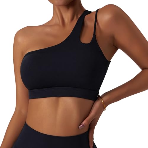 Happy Cherry Nahtlose EIN Schulter Sport BH für Frauen Asymmetrische Abnehmbare Pads Tube Top Trainieren Yoga Crop Tank Tops Schwarz M Happy Cherry Nahtlose EIN Schulter Sport BH für Frauen Asymmetrische Abnehmbare Pads Tube Top Trainieren Yoga Crop Tank Tops Schwarz M von Happy Cherry
