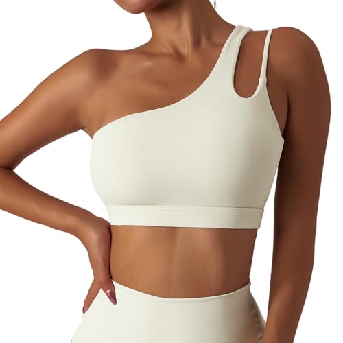 Happy Cherry Nahtlose EIN Schulter Sport BH für Frauen Asymmetrische Abnehmbare Pads Tube Top Trainieren Yoga Crop Tank Tops Weiß M Happy Cherry Nahtlose EIN Schulter Sport BH für Frauen Asymmetrische Abnehmbare Pads Tube Top Trainieren Yoga Crop Tank Tops Weiß M von Happy Cherry