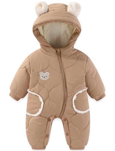 Happy Cherry Schneeanzug Baby Neugeborenes Dickes Reißverschluss Strampelanzug Winddicht Kapuze Fleece Strampler Oberbekleidung 80CM Happy Cherry Schneeanzug Baby Neugeborenes Dickes Reißverschluss Strampelanzug Winddicht Kapuze Fleece Strampler Oberbekleidung 80CM von Happy Cherry