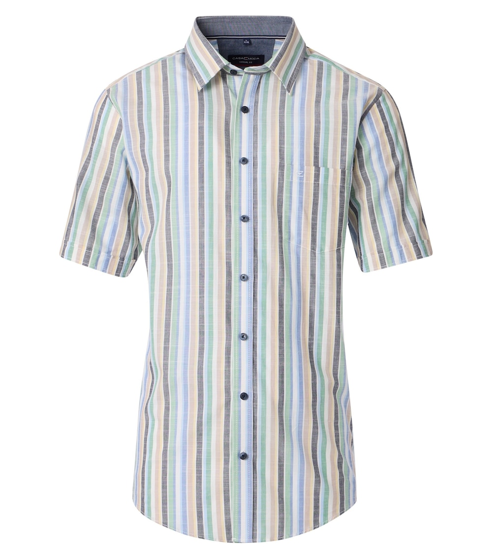 Große Größen Freizeithemd Kurzarm gestreift Casual Fit, Herren, blau, Größe: 7XL, Baumwolle, Happy Size Men Große Größen Freizeithemd Kurzarm gestreift Casual Fit, Herren, blau, Größe: 7XL, Baumwolle, Happy Size Men von CASAMODA