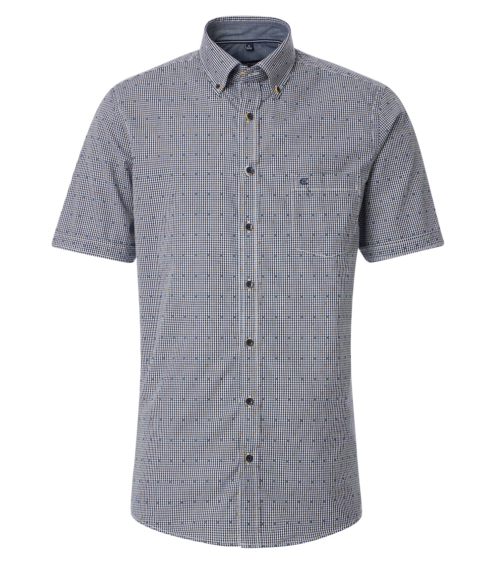 Große Größen Freizeithemd Kurzarm kariert Comfort Fit, Herren, grau, Größe: XXL, Baumwolle, Happy Size Men Große Größen Freizeithemd Kurzarm kariert Comfort Fit, Herren, grau, Größe: XXL, Baumwolle, Happy Size Men von CASAMODA