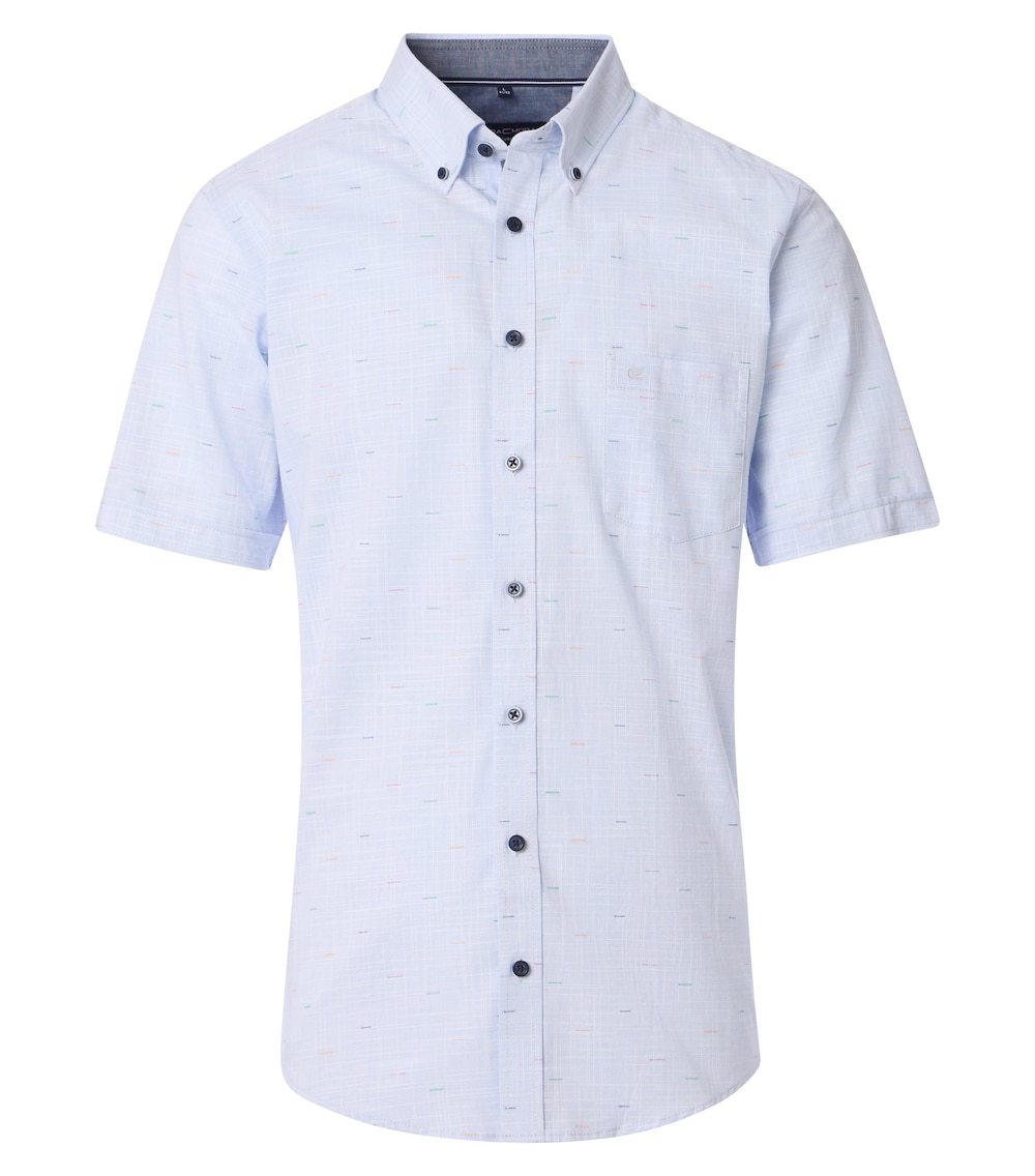 Große Größen Freizeithemd Kurzarm Print Casual Fit, Herren, blau, Größe: 5XL, Baumwolle, Happy Size Men Große Größen Freizeithemd Kurzarm Print Casual Fit, Herren, blau, Größe: 5XL, Baumwolle, Happy Size Men von CASAMODA