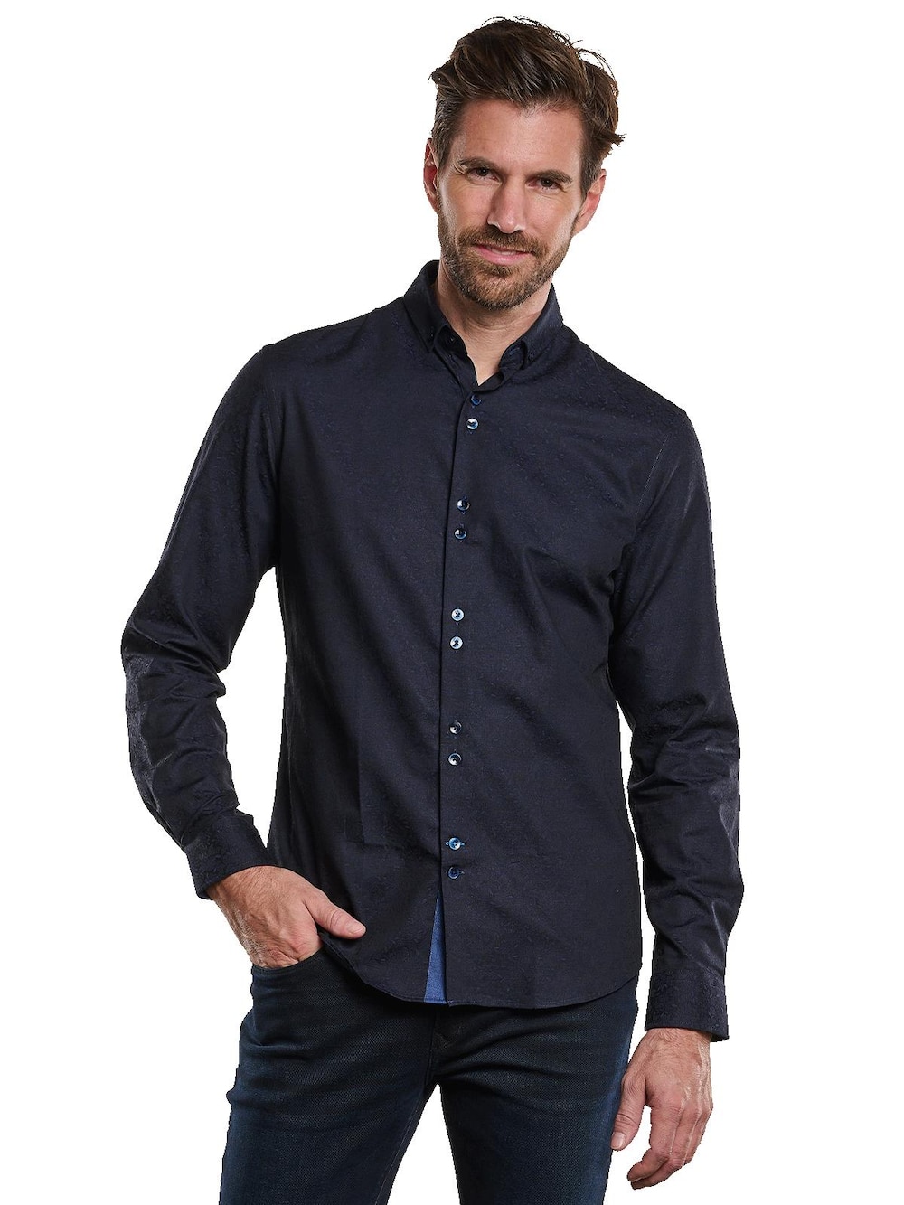 Große Größen Langarm-Hemd gemustert, Herren, türkis, Größe: XL, Baumwolle, Happy Size Men Große Größen Langarm-Hemd gemustert, Herren, türkis, Größe: XL, Baumwolle, Happy Size Men von Engbers