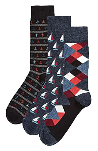 HS by Happy Socks Anchor Herren Socken, 3er-Pack von Happy Socks