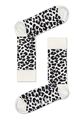 Happy Socks, bunt klassische Baumwolle Socken für Männer und Frauen, Schwarze & Weiße Leopard (41-46) von Happy Socks