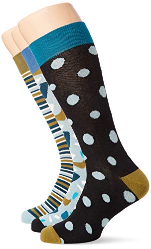 HS by Happy Socks Herren Hs Multi Stripe 3-Pack Socken, Mehrfarbig (Multicolour 730), 7/10/2019 (Herstellergröße: 41-46) von Happy Socks