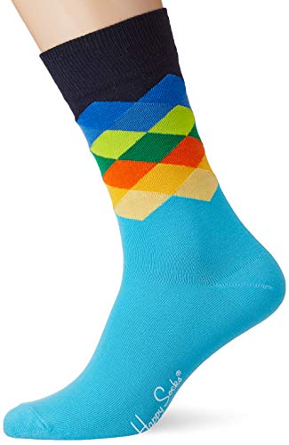 Happy Socks Herren Faded Diamond Socken, Mehrfarbig (Multicolour 670), 7/10 (Herstellergröße: 41-46) von Happy Socks