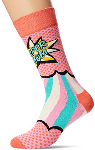 Happy Socks Herren Super Mom Socken, Mehrfarbig (Multicolour 400), 7/10 (Herstellergröße: 41-46) von Happy Socks