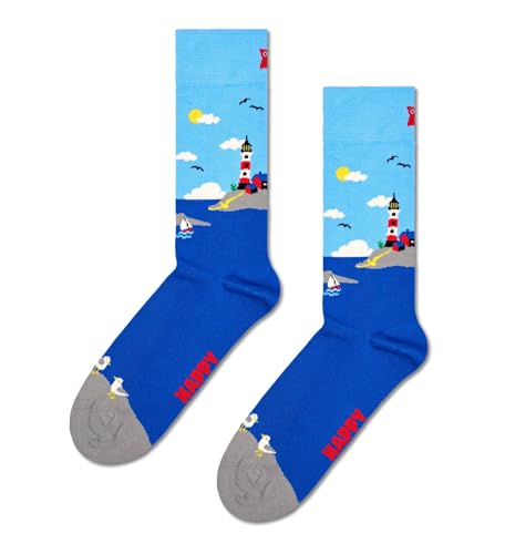 Happy Socks Lighthouse Sock (DE/NL/SE/PL, Numerisch, 36, 40, Regular, Regular, Mehrfarbig) von Happy Socks