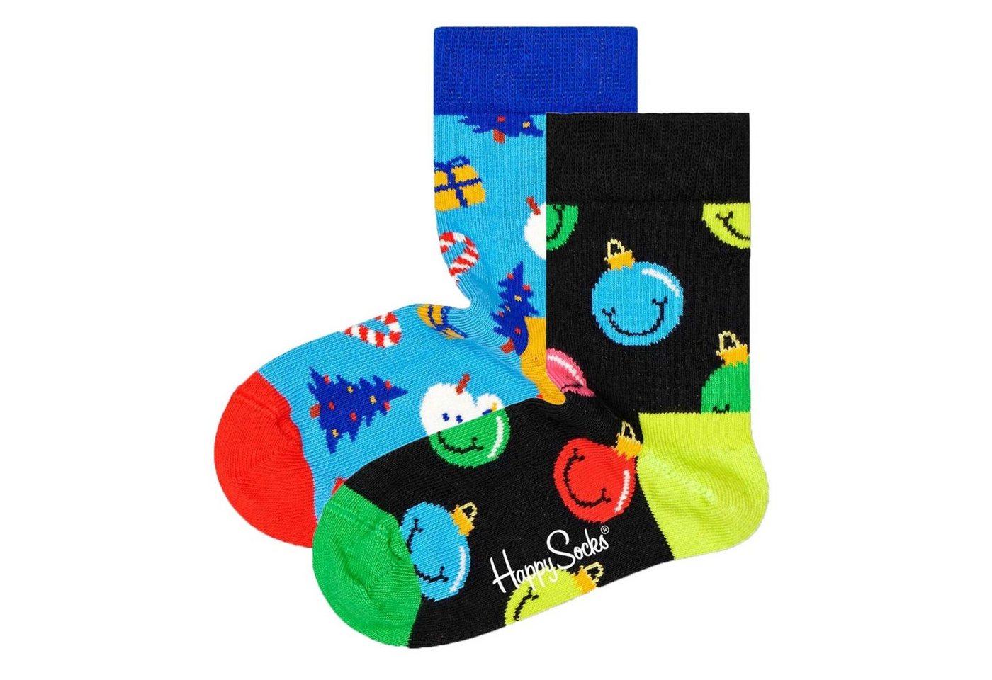 Happy Socks Freizeitsocken Kinder Socken unisex, 2er Pack - X-MAS von Happy Socks