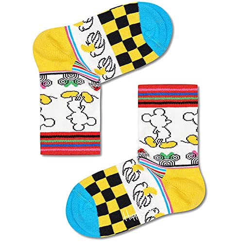 Happy Socks Unisex Baby Kids Sunny Sketch Sock, Schwarz-Blau-Rot-Weiß-Gelb, 12-24 Monate EU von Happy Socks