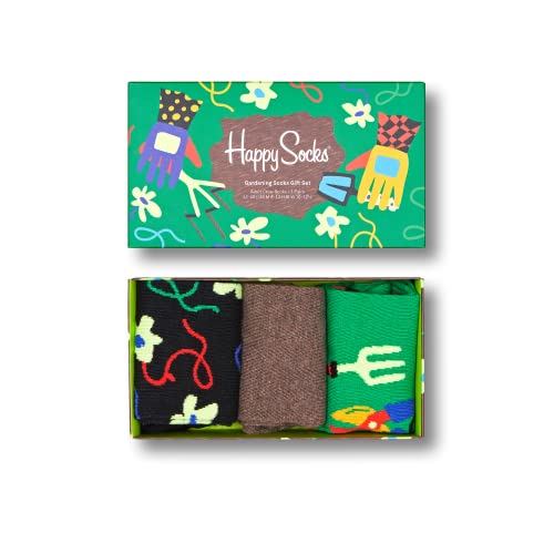 Happy Socks Unisex Bedruckte Socken 3er-Pack Gartensocken, Größe 36-40, 3 Paar HS089 von Happy Socks